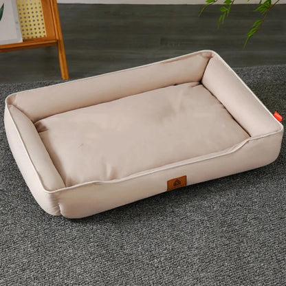 Four Season Square Dog Bed for Large Dog Mattress Bite-resistant Cat Bed Soft Thickened Dog Bed Waterproof Sofa Pet House Removable Pad