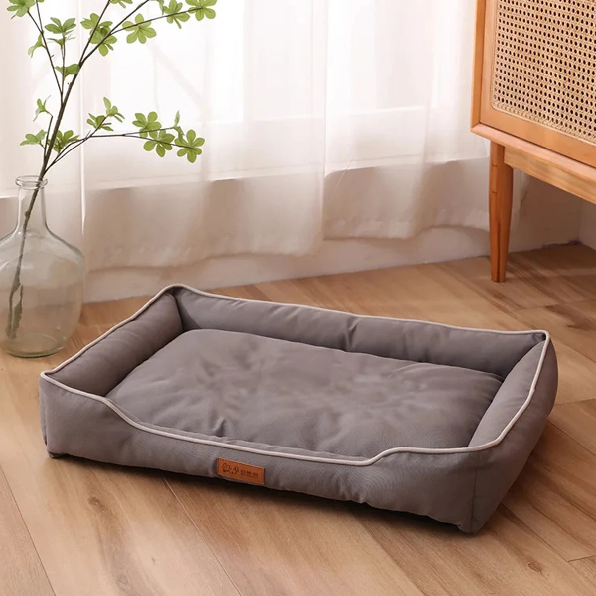Four Season Square Dog Bed for Large Dog Mattress Bite-resistant Cat Bed Soft Thickened Dog Bed Waterproof Sofa Pet House Removable Pad
