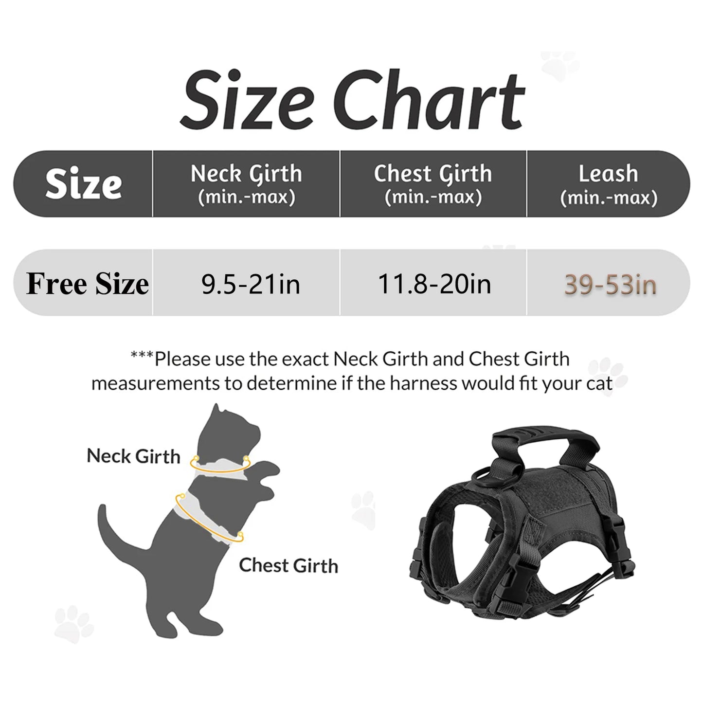 Small Pet Adjustable Military Tactical Harness Vest Leash Set for Walking and Training