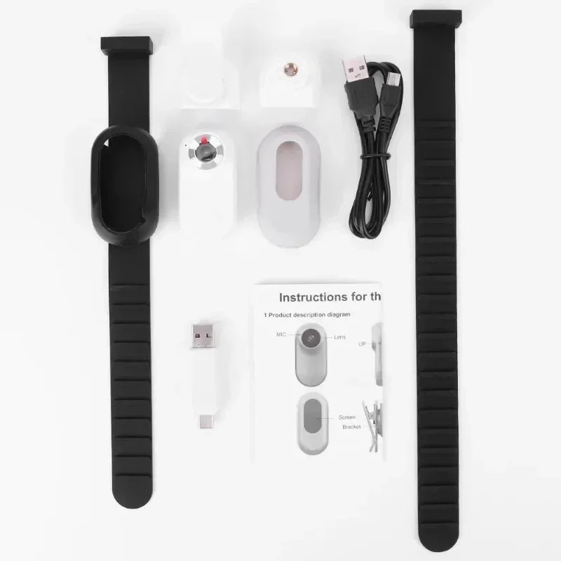 Portable Thumb Pet Camera HD 1080p Detachable Pet Recorder Anti-shake Cat and Dog View Camera Attaches To Collar Outdoor Sports