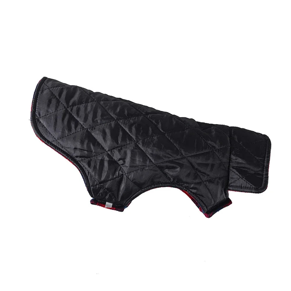 Pet Vest Coat Cotton British Plaid Style Winter Warm