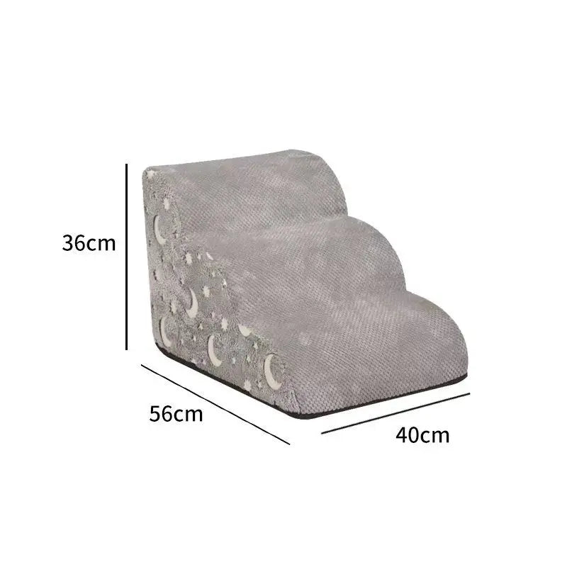 Creative Night Light  Pets Steps Foam Dog Secure Stairs Ramps Non-Slip Pet Protect Older Dogs Pet with Joint Pain Sofa Bed Ladde