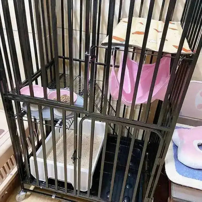 Large Activity Modern Iron Square Tube Mesh Cat Cat Cages Creative Pet Villa Luxury Cat Free House Space House Pet Supplies