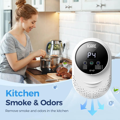 Ozone Odor Eliminator for Strong Smells, Strong Smells with Ionizer for Home Use in Bedroom, Kitchen, Pet Areas