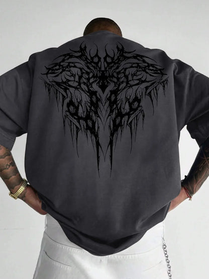 Gothic Style Geometric Print Unisex T-shirt 100% Cotton