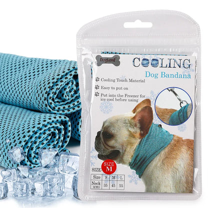 Summer Cooling Neck Triangular Scarf for small medium large for Pets