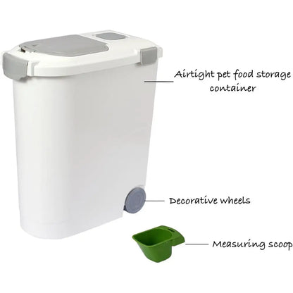 Pet Food Storage Container, Up to 30 Lbs/36 Qt, Easy Access, Lightweight, Keeps Food Fresh