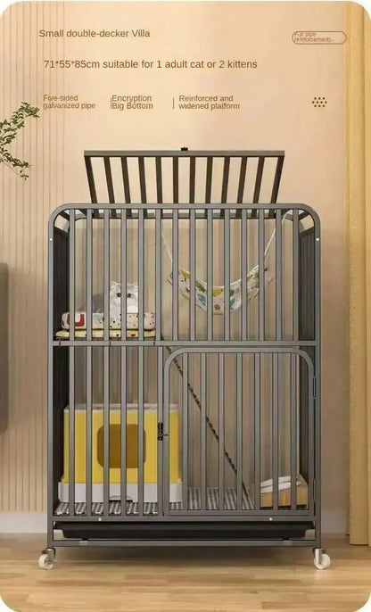 Large Activity Modern Iron Square Tube Mesh Cat Cat Cages Creative Pet Villa Luxury Cat Free House Space House Pet Supplies