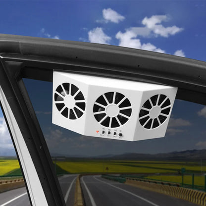Solar Powered Car Ventilation Fan - Car Fan for Solar Cooling Vent Exhaust Radiator with Air Circulation and Quiet Operation
