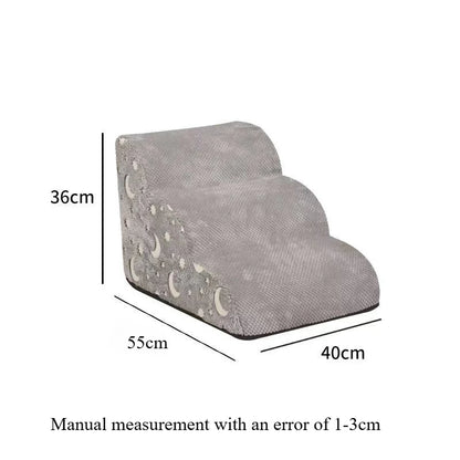 Creative Night Light  Pets Steps Foam Dog Secure Stairs Ramps Non-Slip Pet Protect Older Dogs Pet with Joint Pain Sofa Bed Ladde
