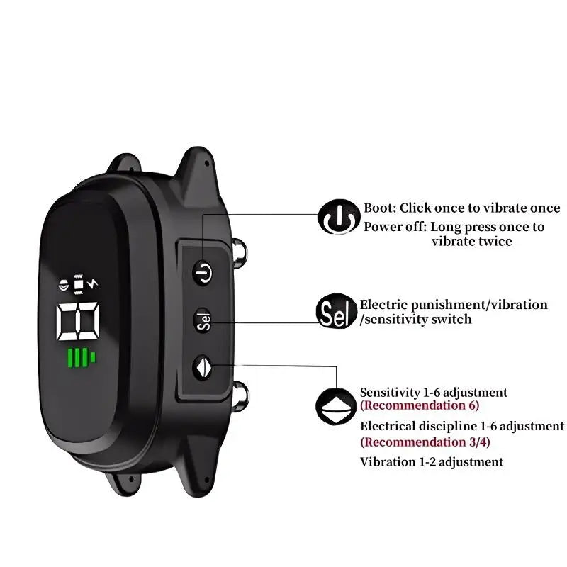 Automatic Anti Barking Dog Collar, Rechargeable Sound and Vibration Training Collar for Dog