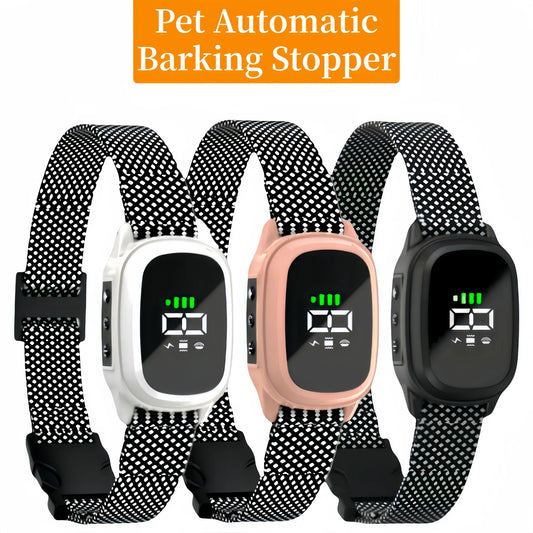 Automatic Anti Barking Dog Collar, Rechargeable Sound and Vibration Training Collar for Dog