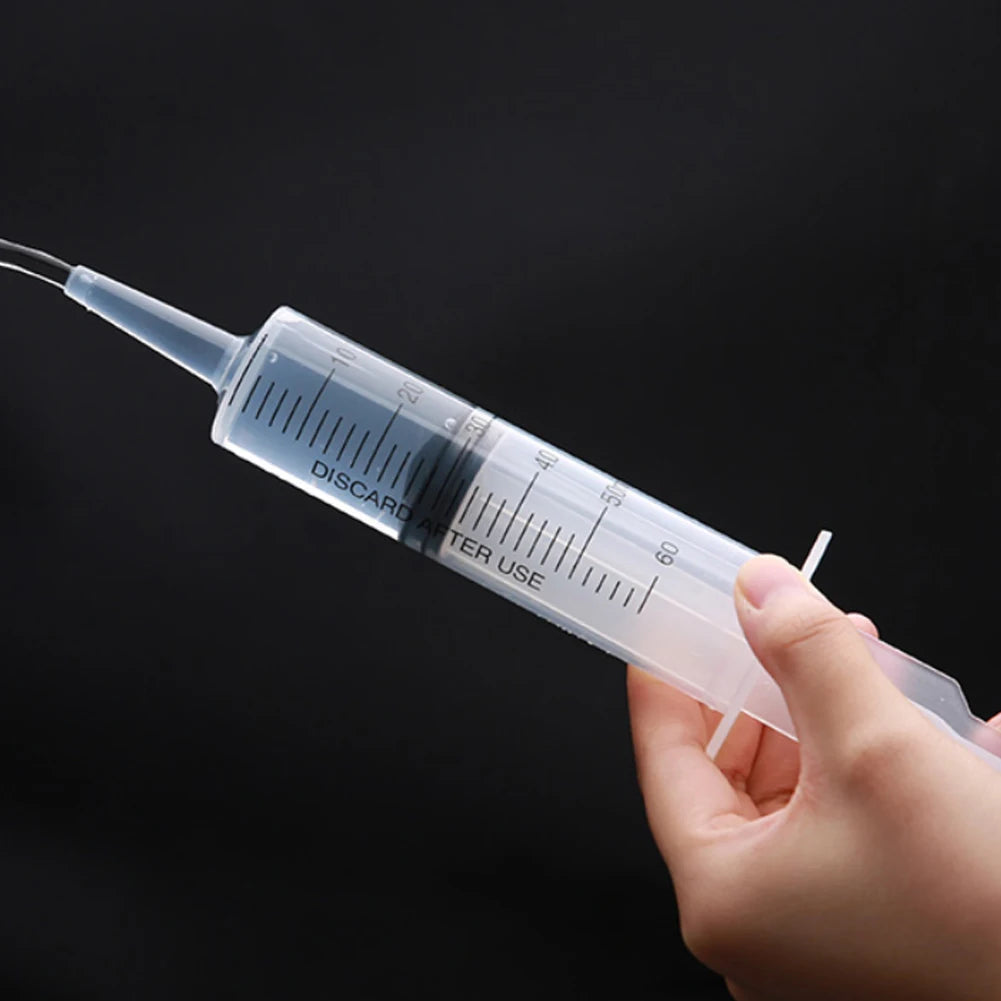 60/100ml Measuring Syringe Reusable Plastic Nutrient Filling Syringe Without Needle Syringe Glue Pet Feeding Needle Kitchen Tool
