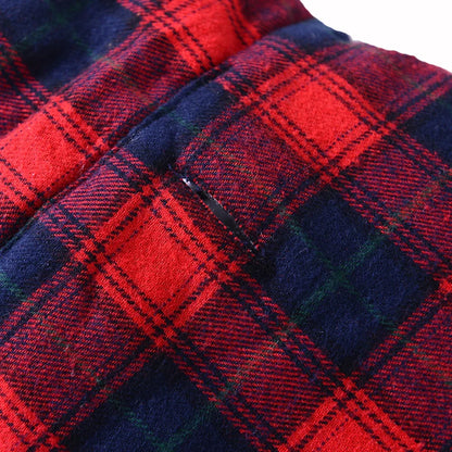 Pet Vest Coat Cotton British Plaid Style Winter Warm