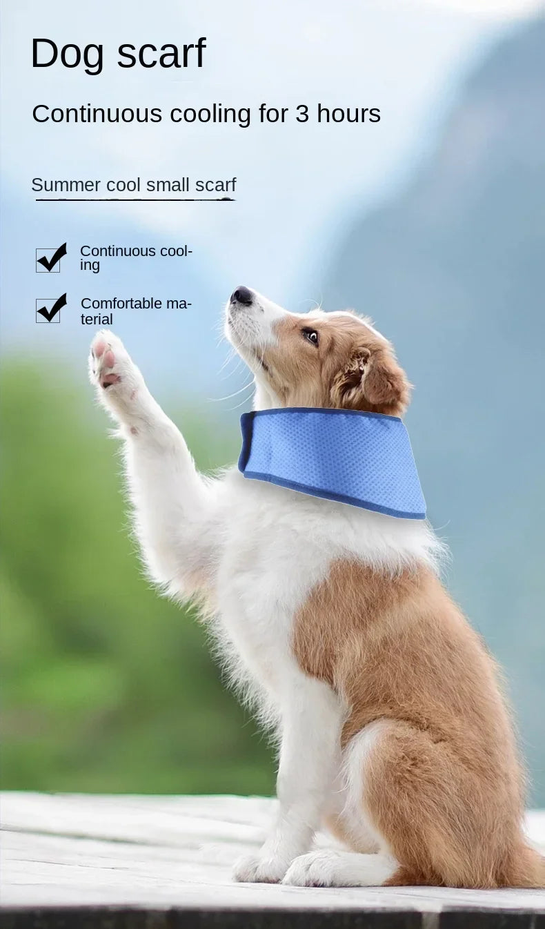 Ice Bandana Cooling Triangle Scarf Collar for Pets