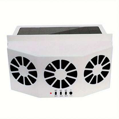 Solar Powered Car Ventilation Fan - Car Fan for Solar Cooling Vent Exhaust Radiator with Air Circulation and Quiet Operation