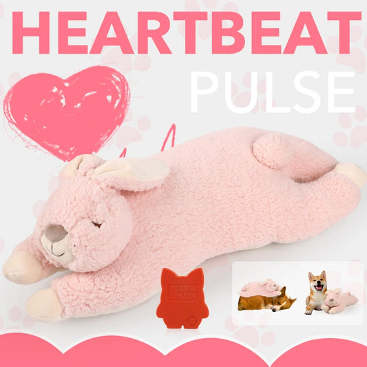 Rabbit Design Heartbeat Stuffed Animal Behavioral Sleep Aid Comforting