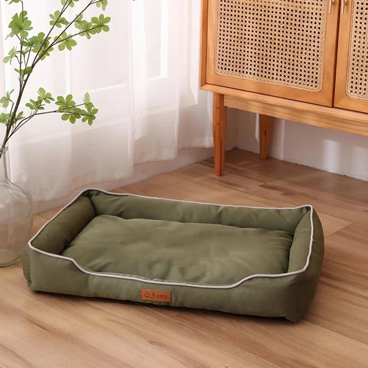 Four Season Square Dog Bed for Large Dog Mattress Bite-resistant Cat Bed Soft Thickened Dog Bed Waterproof Sofa Pet House Removable Pad