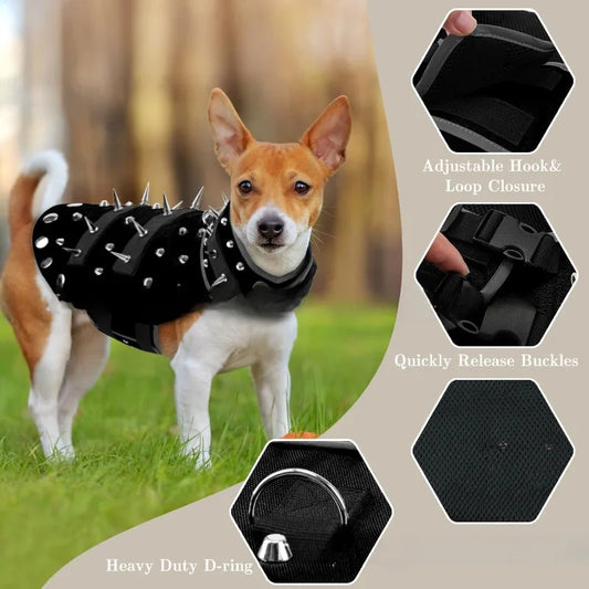 Pet Clothing Creative Punk Puppy Vest Spike Resistant Bite Resistant Pet Vest Protective Dog Armor Vest Pet Jackets