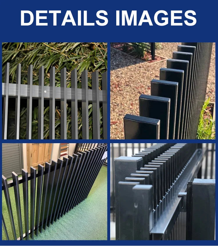 Vertical Aluminum Powder Coated Metal Fence/Panel with Slat Surface