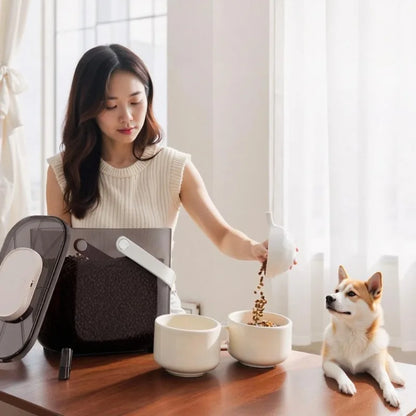 Intelligent Pet Food Container Vacuum 10L Easy Clean Cat Food Storage Moisture-proof and Insect-proof Pet Products Supplies