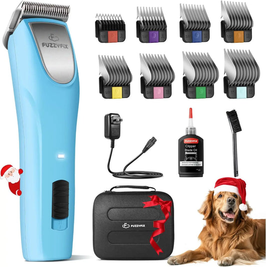 Professional Cordless Pet Clippers for Thick Matted Coats. 2-Speeds and Low Noise.
