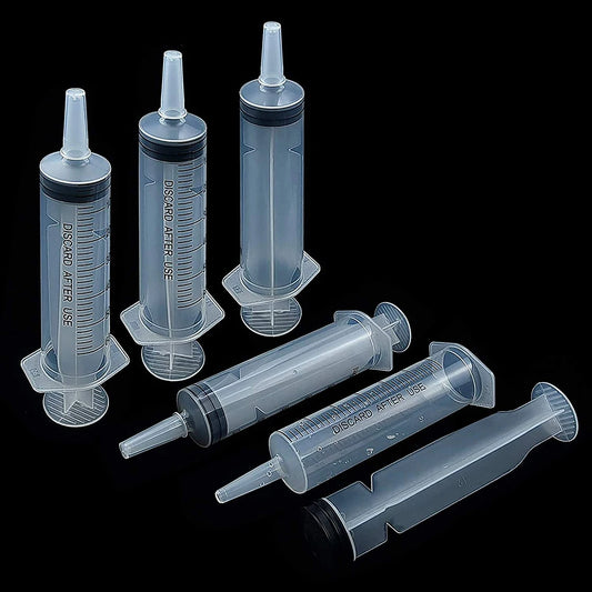 60/100ml Measuring Syringe Reusable Plastic Nutrient Filling Syringe Without Needle Syringe Glue Pet Feeding Needle Kitchen Tool