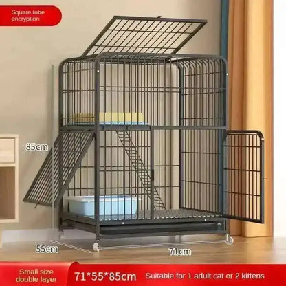 Large Activity Modern Iron Square Tube Mesh Cat Cat Cages Creative Pet Villa Luxury Cat Free House Space House Pet Supplies