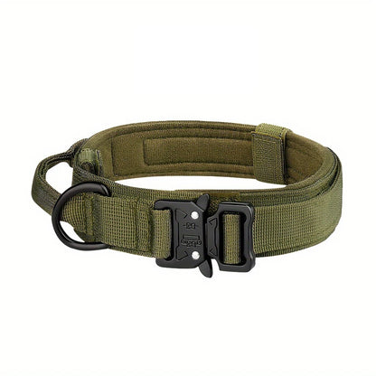 Dog Training Collar Adjustable Tactical Dog Collar and Leash Set Control Handle Pet Lead Collar for Medium and Large Dogs