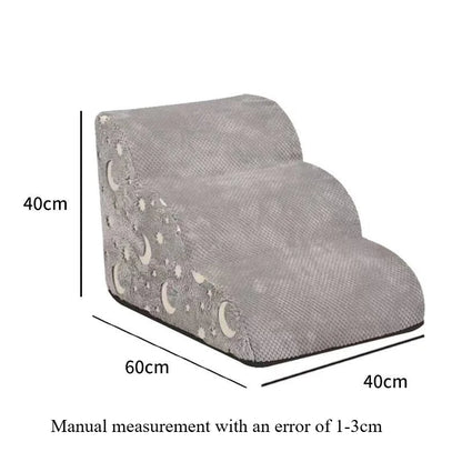 Creative Night Light  Pets Steps Foam Dog Secure Stairs Ramps Non-Slip Pet Protect Older Dogs Pet with Joint Pain Sofa Bed Ladde
