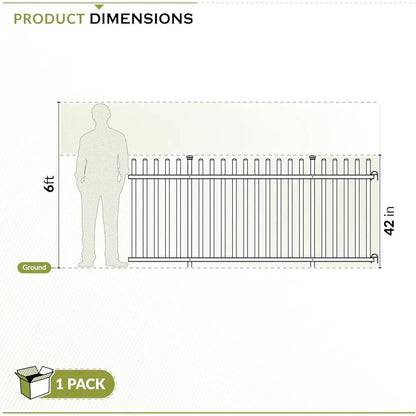 42L x 92W Lightweight Portable White Vinyl Picket Fence Panel, Ideal for Outdoor and Indoor Temporary Events, Easy Setup for Backyard Use