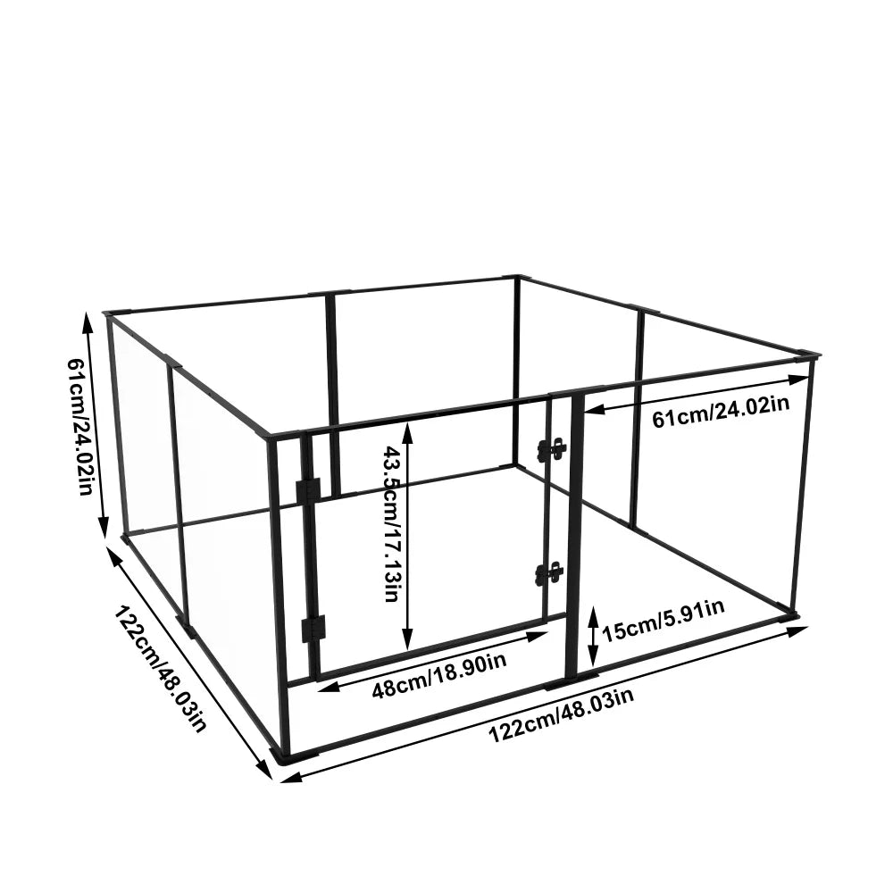 Large Acrylic Indoor Pet Playpen Enclosure Cage Fence Pet Whelping Box Full Visibility