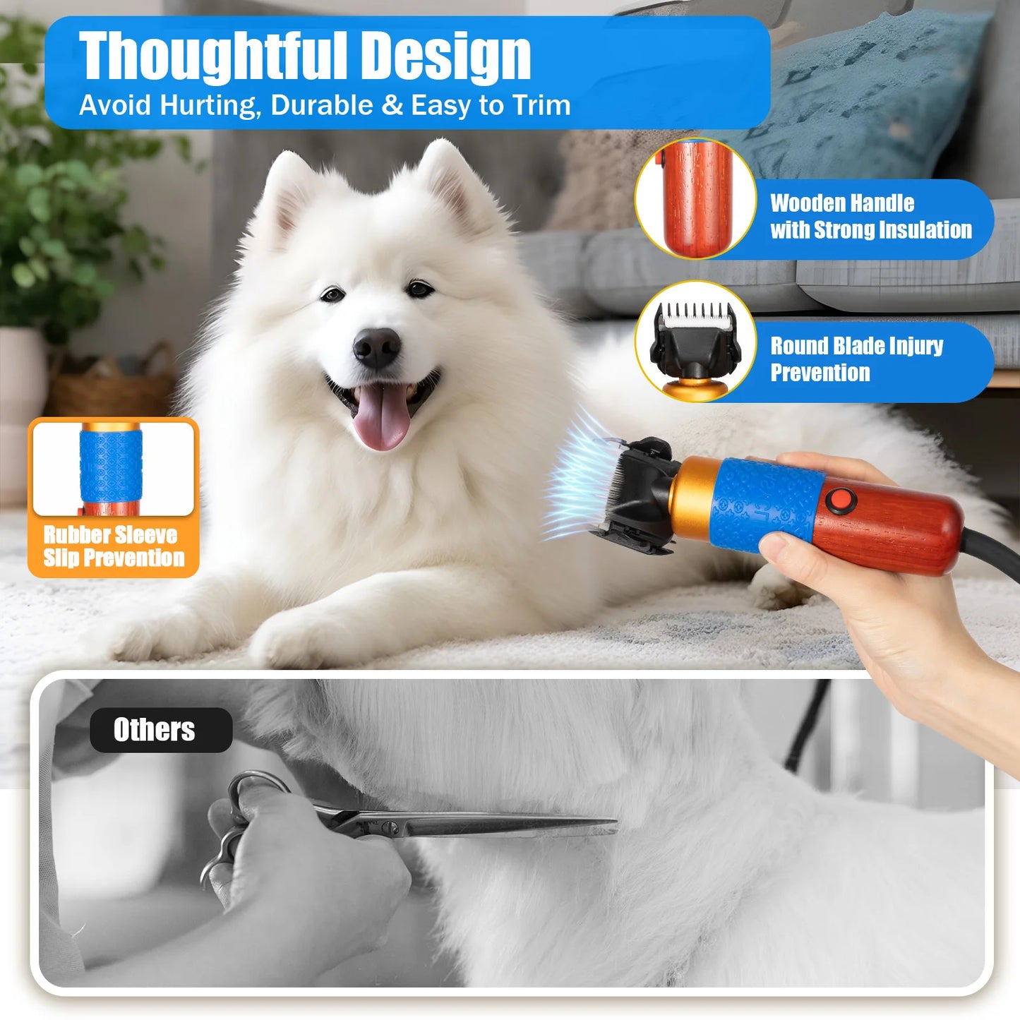 36W Electric Sheep Goat Shears Animal Grooming Shearing Clipper Farm Supply Sheep Goat Shears Pets Dogs Rabbit Shearing Shaver
