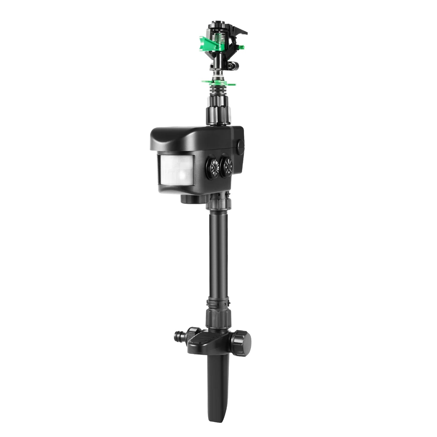 Solar Powered Animal Deterrent Sprinkler Motion Sensor Water Jet for Yard Garden ABS Scarecrow to Repel Pests Deer Cats Birds