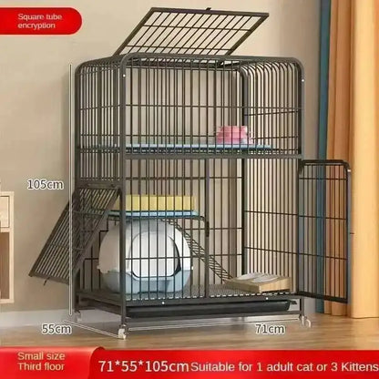 Large Activity Modern Iron Square Tube Mesh Cat Cat Cages Creative Pet Villa Luxury Cat Free House Space House Pet Supplies