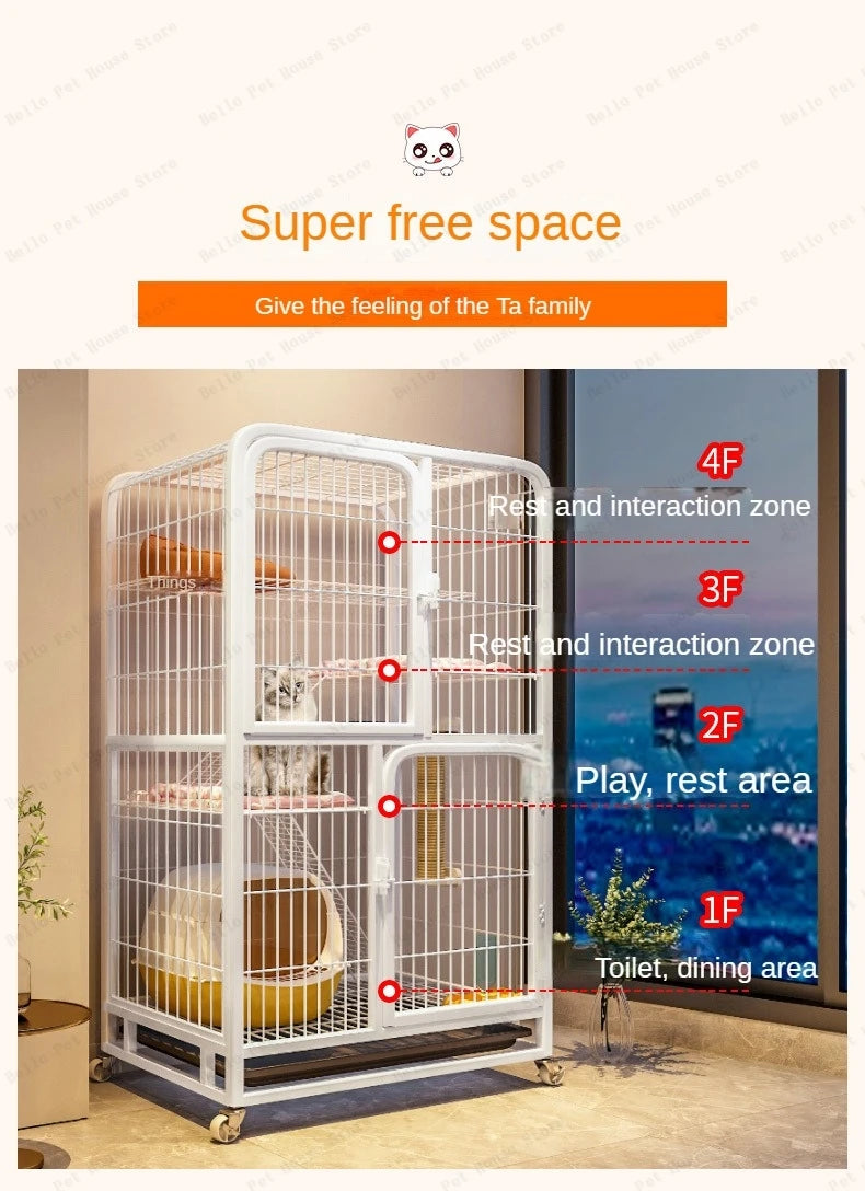 Cat Carrier Home Indoor Extra Large Free Space Cat Villa Multi-Storey Luxury Cat Nest Multifunctional Pet Cage pet supplies