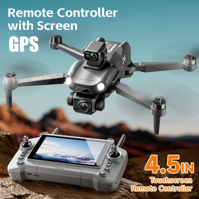 M24 8K GPS Drone with Large Touchscreen-5G Transmission Smart Obstacle Avoidance Auto Return Home Night Flight Tracking Lost Pats