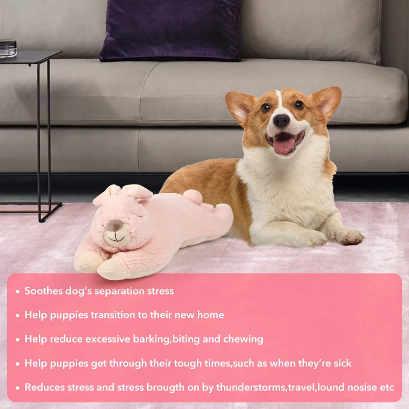 Rabbit Design Heartbeat Stuffed Animal Behavioral Sleep Aid Comforting