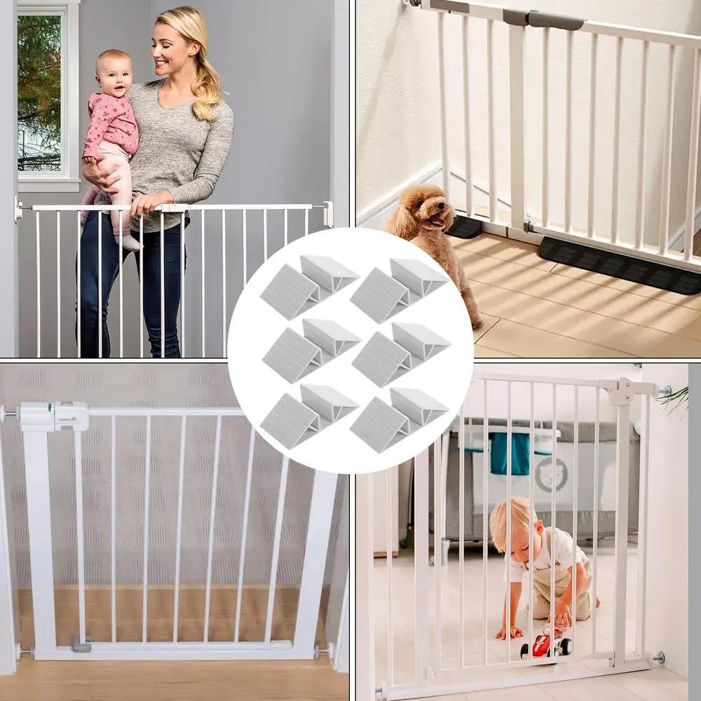 Support Feet For Pet Gate Dog Fence Panel Freestanding Support Feet 6 Pieces Versatile Reinforcement Accessories With Adhesive