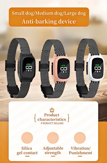 Automatic Anti Barking Dog Collar, Rechargeable Sound and Vibration Training Collar for Dog