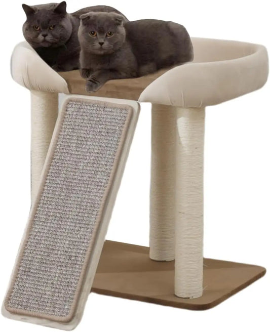 Cat Tree Tower with Extra Large Platform, Scratching Ramp for large and multiple cats