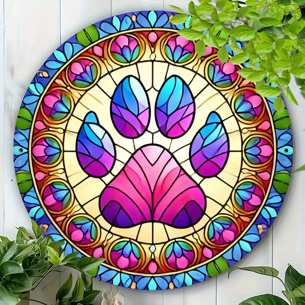 Charming Animal Paw Print Aluminum Sign - Unique Indoor & Outdoor Art for Home Décor, Perfect Gift for Friends