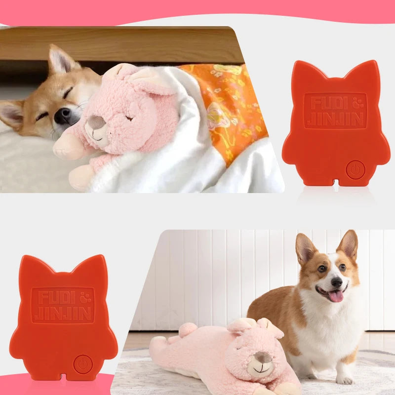 Rabbit Design Heartbeat Stuffed Animal Behavioral Sleep Aid Comforting