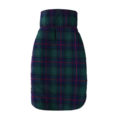 Pet Vest Coat Cotton British Plaid Style Winter Warm