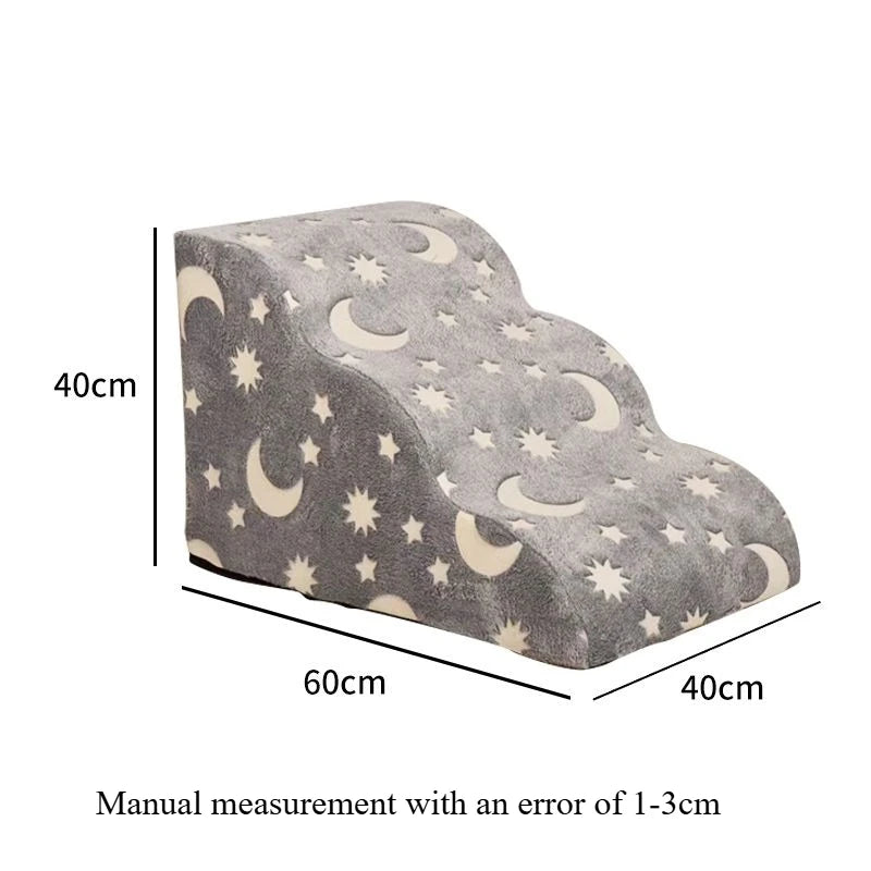 Creative Night Light  Pets Steps Foam Dog Secure Stairs Ramps Non-Slip Pet Protect Older Dogs Pet with Joint Pain Sofa Bed Ladde