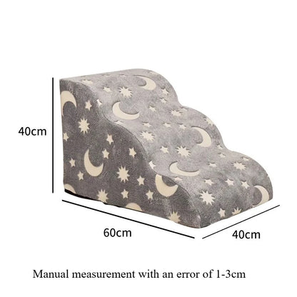 Creative Night Light  Pets Steps Foam Dog Secure Stairs Ramps Non-Slip Pet Protect Older Dogs Pet with Joint Pain Sofa Bed Ladde