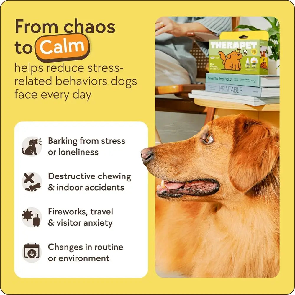 120-Day Dog Calming Diffusers - Pheromone Kits for Stress Relief, Behavior Issues, Anxiety, and Chewing
