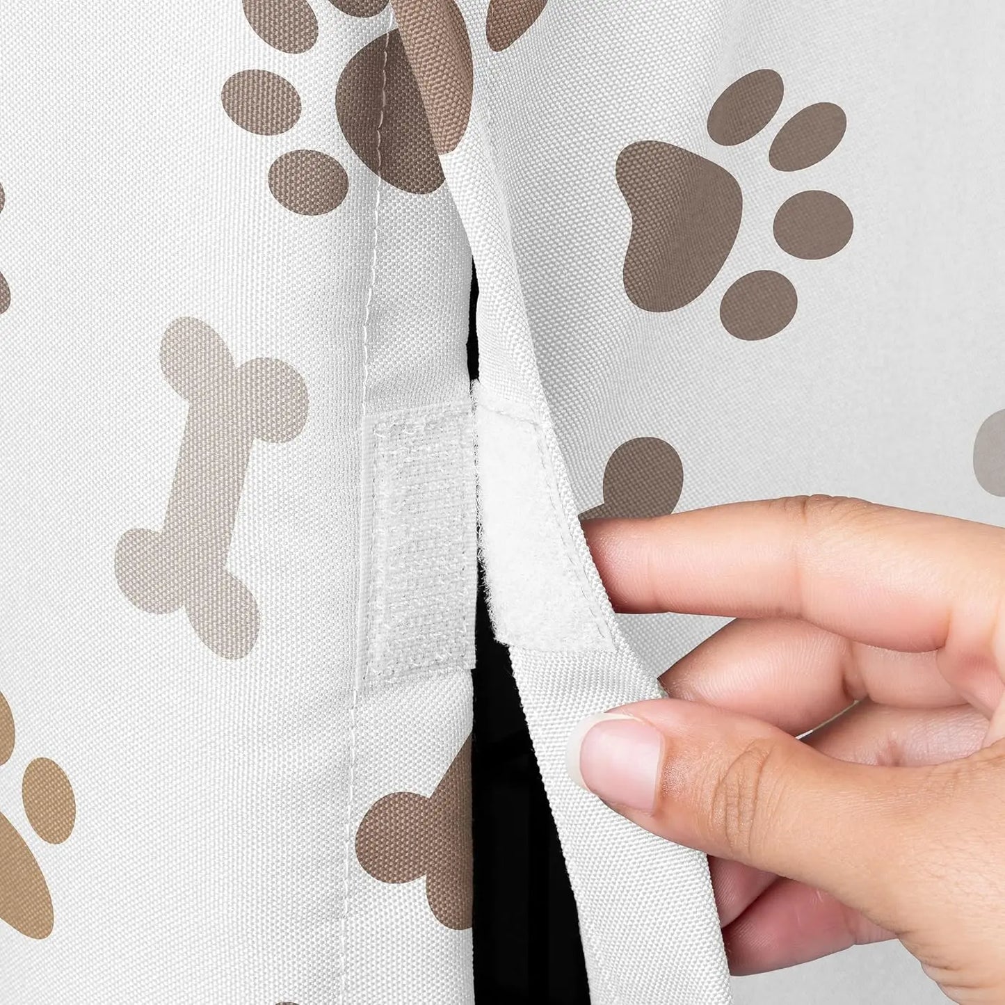 36in. Medium Dog Crate Cover (Bones and Paw Prints) Pet Cage, Kennel Covers (Modern, Cartoon, Doggy, Puppy, Neutral, Paw