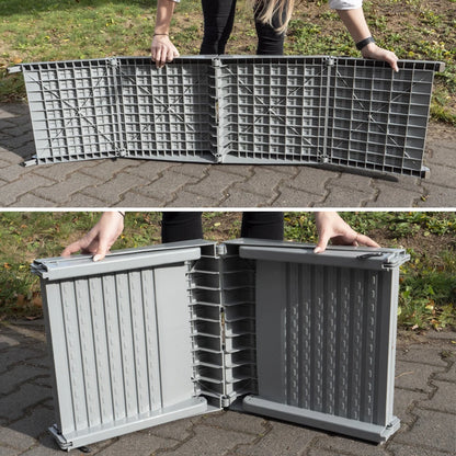 Folding Portable Pet Stair Ramp Non-Slip Rug Surface Dog SUV & Truck Ramp Pet Ramp Stairs for Medium & Large Dogs Get Into A Car
artificial turf is recommended.
4. Foldable with Handle: The foldable car ramp for dogs easily f