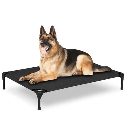 Large Raised Indoor/Outdoor Cot/Bed for Pets, Washable Mesh, Cooling, Chew Proof, Heavy Duty